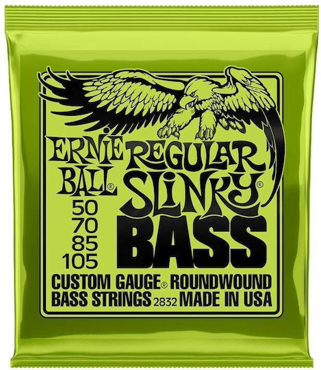 Ernie Ball Reguläres Slinky Einstellen Basssaiten 50 - 105