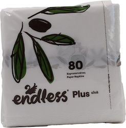 Endless Plus Ελιά 80 Салфетки Бели