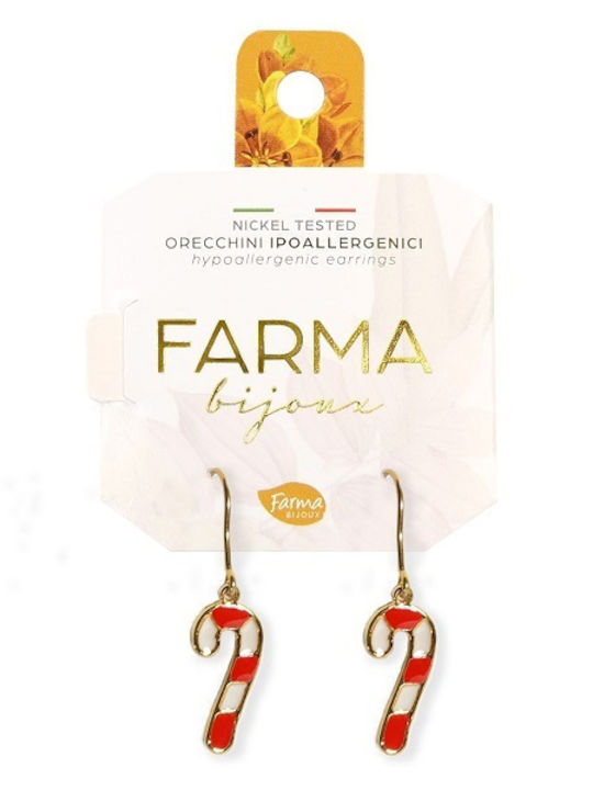 Farma Bijoux Σκουλαρίκια Κρεμαστά με Πέτρες