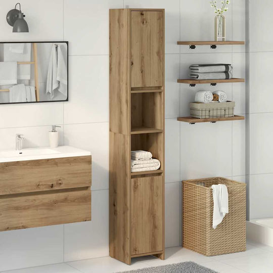 vidaXL Бански Колони Стена М30xШ30xВ183.5см Дъб