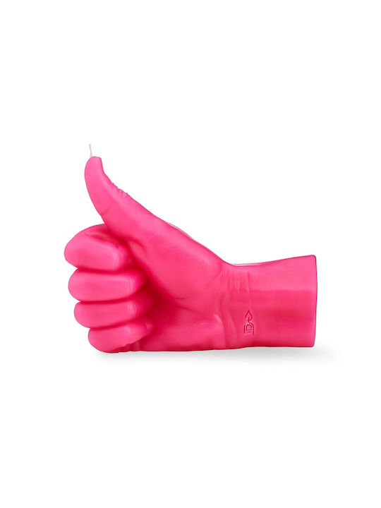 Daumen hoch Rosa Gestenkerze 380g Candlehand