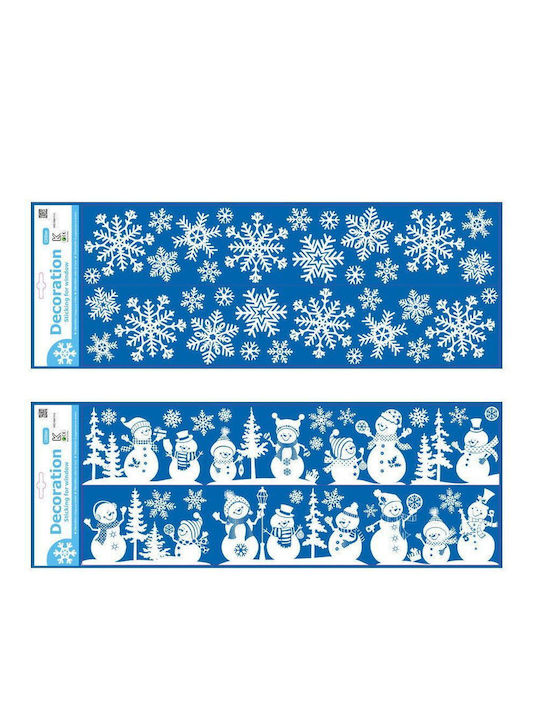 Christmas for Window with Design Χιονάνθρωπου