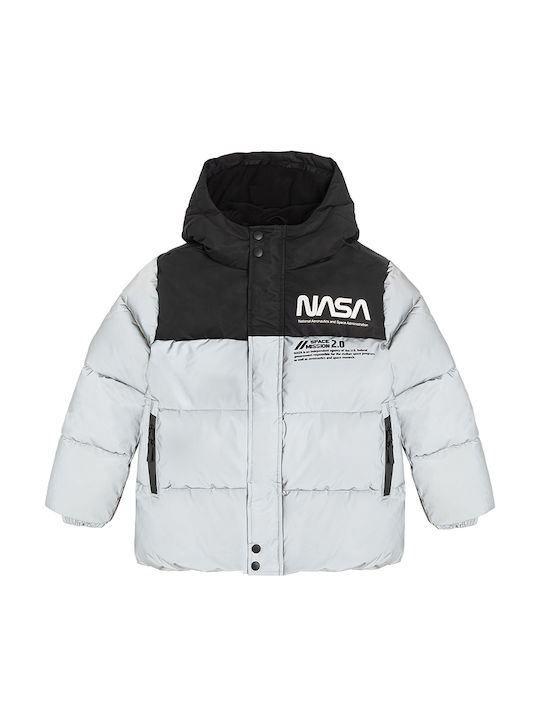 Παιδικό Casual Μπουφάν με Κουκούλα Γκρι Nasa