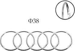 Set of Metal Rings Φ38 Opening 5pcs Stelan 860285