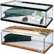 Aquatlantis Aquaterrarium Tortum Teren pentru reptile Black 75x36x25cm με Εξοπλισμό Φίλτρο και Αξεσουάρ Εξέδρα