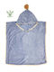 Designer's Cat Poncho-Bebeluș Cu glugă albastru deschis