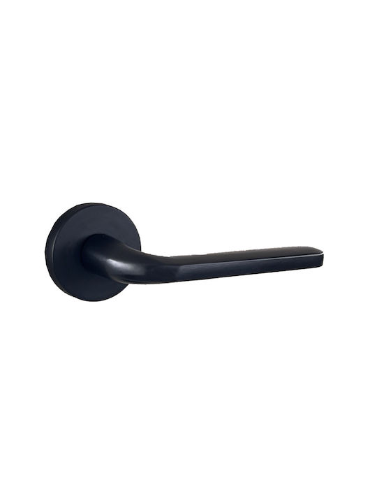 Mâner Ușă Rozetă Aluminiu Negru Mat Dk1235 Stân...
