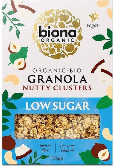 Biona Granola Wenig Zucker Hafercluster mit Cashews/Haselnüssen 375g