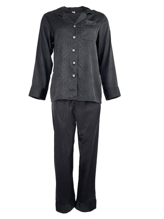 Cootaiya Winter Women's Pyjama Set Black Floral