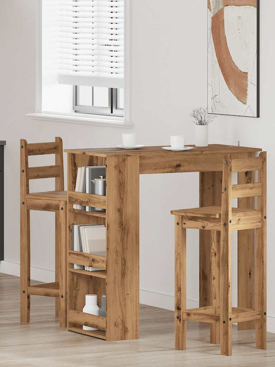 Table Bar Wooden Oak 102x50x103.5cm