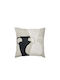 Broste Copenhagen Decorative Pillow Case Black/beige 50x50cm