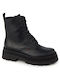 Ragazza Leather Women's Ankle Boots with Medium Heel Black