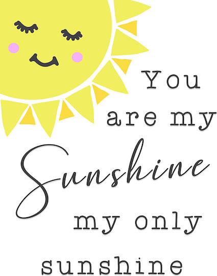 Kids Poster You Are My Sunshine 50x70cm