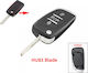 Car Key Shell with Blade with 3 Buttons for Citroen / Peugeot