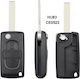 Car Key Shell with Blade with 4 Buttons for Peugeot / Citroen