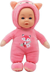 Luna Babypuppen Tier Baby-Puppe Rosa Fuchs 18 cm
