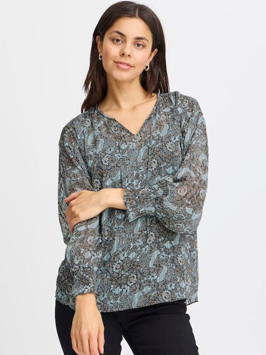 Women's Blouse Long Sleeve Blue