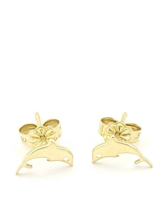 Code Kids Earrings Studs from Gold 9K