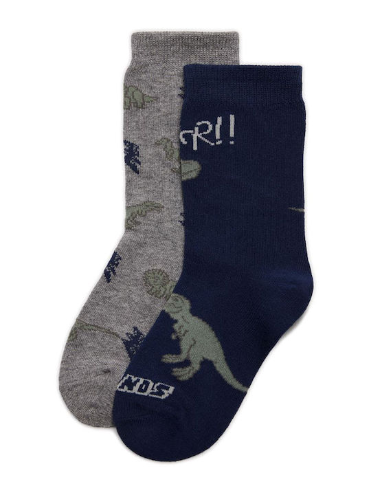 Ysabel Mora Kindersocken Grey, Dark Blue 2 Paar
