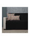 Cotone Cozy Ριχτάρι Τετραθέσιου Καναπέ Βελουτέ 170x340εκ. Μαύρο 501340