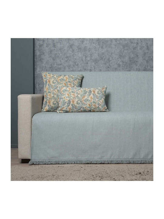 Cotone Solo Ριχτάρι Πολυθρόνας Chenille 170x170εκ. Aqua 487170