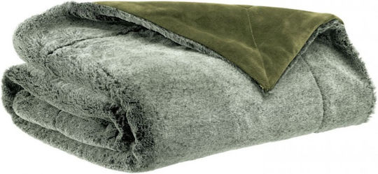 Vivaraise Kinta Ριχτάρι Πολυθρόνας Βελουτέ 130x160εκ. Olive 130cm X 160cm