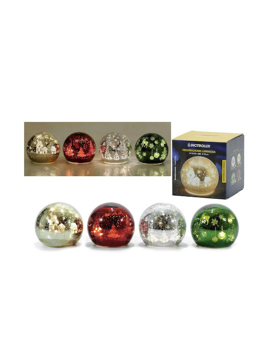 Hanging Ball Ornament Ornament Glass Multicolour 12cm