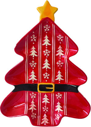 AGC Set Christmas Platters Ceramic Width 30cm. 2pcs