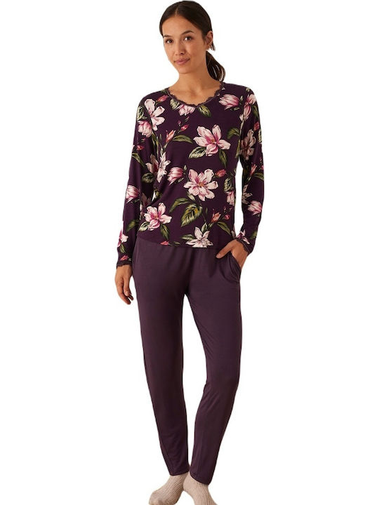 Promise Winter Women's Pyjama Set Purple