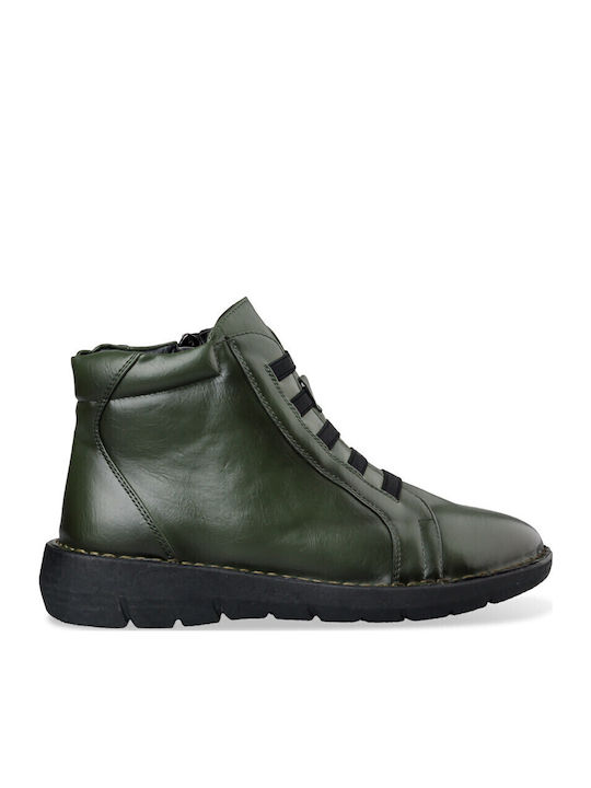 Envie Shoes Дамски ботуши с платформа зелени