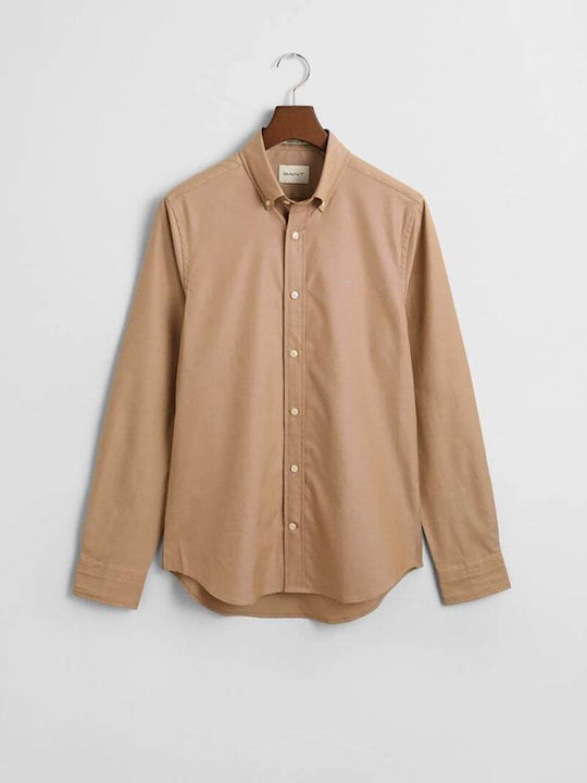 Gant Long Sleeve Shirt Narrow Fit Beige