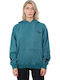 Long Women's Sweatshirt Hooded Turquoise
