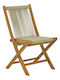 Outdoor Chair Wooden Banou Natural Shade 51.5x58x88cm