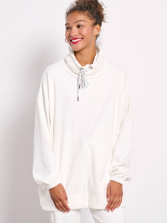 Long Women's Sweatshirt Ecru