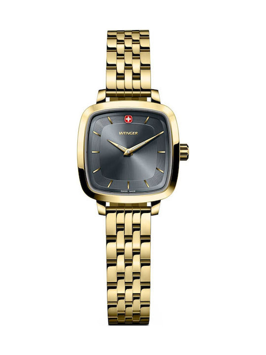Wenger Classic Women's Watch with Gold Metal Br...
