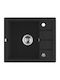 Laveo Drop-In Chiuvetă din Granit Sintetic L57xW49.5cm Negru