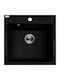 Laveo Drop-In Chiuvetă din Granit Sintetic L49xW49cm Negru