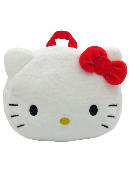 CyP Brands Hello Kitty Face Plüsch Schulrucksack für den Kindergarten Mehrfarbig 24 x 7 x 24 cm