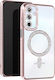 Avizar Diamond Case Samsung Galaxy A25 Magsafe Around Strass Rose Gold