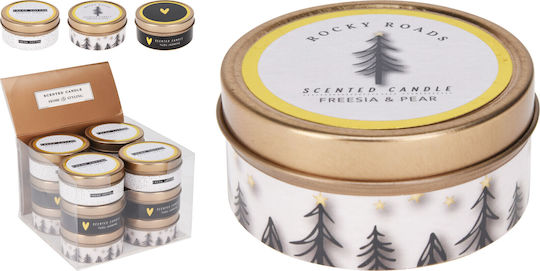 Koopman Lumânare Aromatică în Cutie Metalică Auriu 6x3 cm