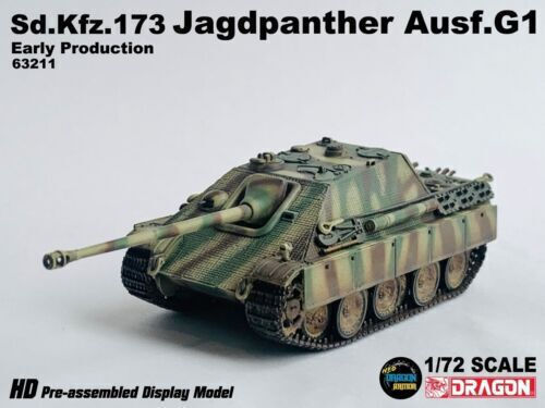 Dragon Models Sd.kfz.173 Jagdpanther German Army, Ruhr Pocket, Germany, 1945 Φιγούρα Μοντελισμού Τανκ σε Κλίμακα 1:72 13.4x4.7εκ.