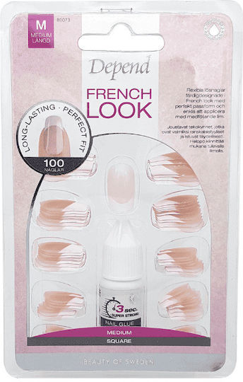 Depend Cosmetics Nail Tips French 100pcs