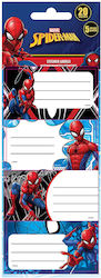 Spiderman Ετικέτες Τετραδίων 10τμχ Μπλε
