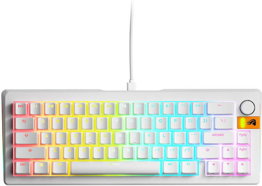Glorious GMMK 3 Gaming Mechanical Keyboard 65% with Glorious Fox switches and RGB lighting (English US) White