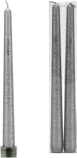 ArteLibre Christmas Gray Candle 25cm 4pcs
