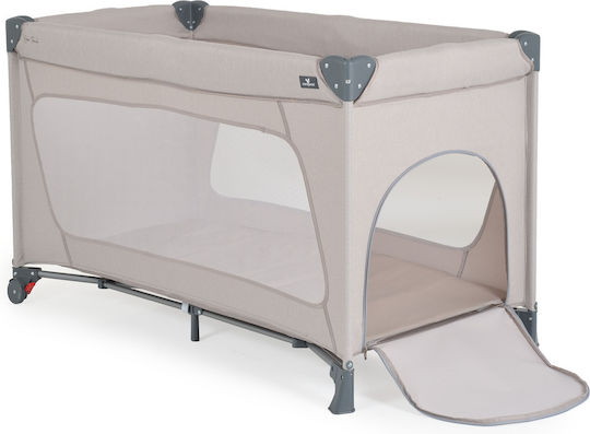 Cangaroo One Touch Кошара за игра с Матрак Сив 120x60см