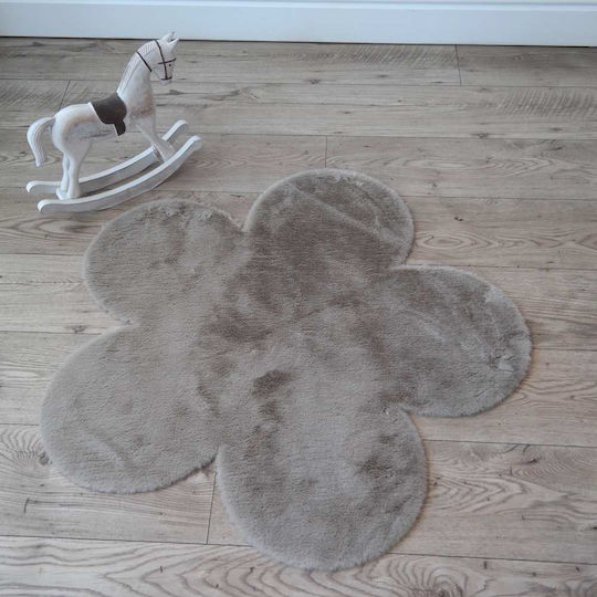Taupe Kinder Teppich Braun 86x86cm