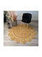 Rug Round Summer from Jute Mustard