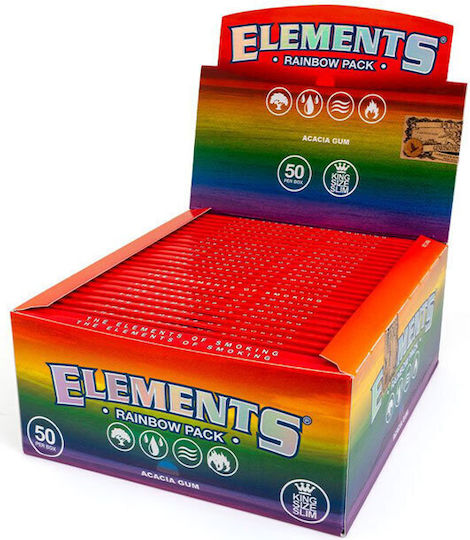 Elements Χαρτάκια Στριφτού Τσιγάρου Slim King Size 32 φύλλα 50τμχ