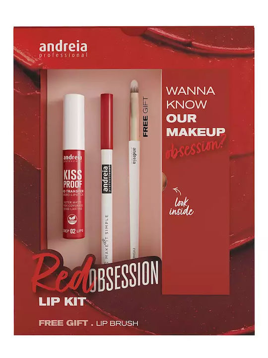 Andreia Professional Red Obsession Σετ Μακιγιάζ για τα Χείλη 3τμχ Andreia Professional Red Obsession Σετ Μακιγιάζ για τα Χείλη 3τμχ